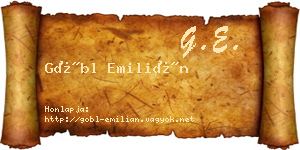 Göbl Emilián névjegykártya